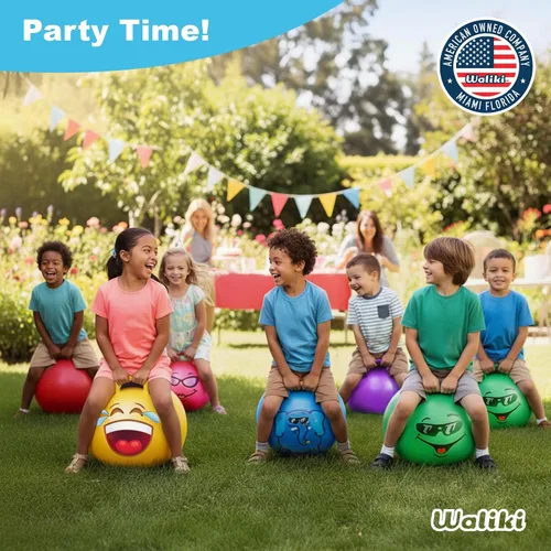 Vista 5 de WALIKI Hopper Ball Toy para niñas de 3, 4, 5 o 6 años, pelota de hippity hop, pelota de salto Regalo de cumpleaños genial Morado 18 pulgadas
