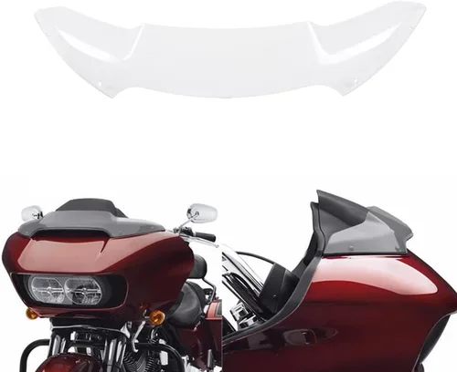 Vista 2 de Parabrisas transparente de 4.5 pulgadas compatible con Harley Davidson Touring Road Glide 2014 15 16 17 18 19 20 2021