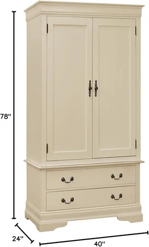 Vista 3 de Glory Furniture Louis Phillipe - Armario de 2 cajones en color beige