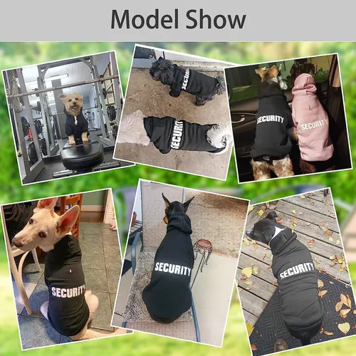 Vista 4 de BINGPET - Sudaderas con capucha de seguridad para perros, suéter para cachorros, abrigos para perros para clima frío, suéter con capucha abrigado