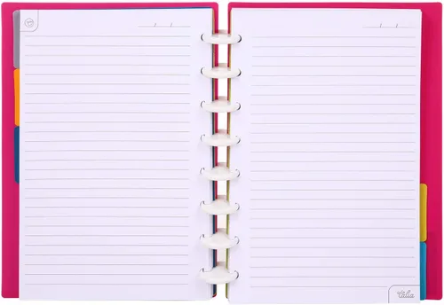 Vista 2 de Talia - Cuadernos de notas con tapas, planificador, personalizables, (Rosa de los 90, Junior (5.5 pulgadas x 8.5 pulgadas))