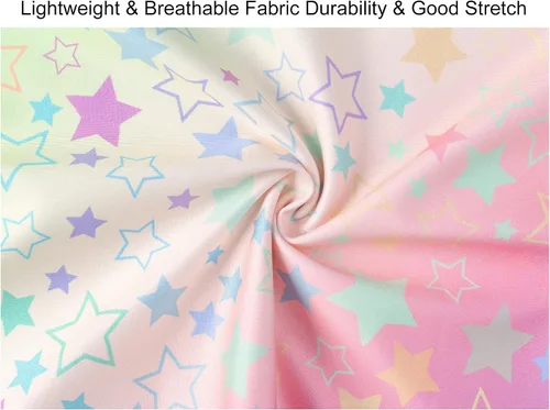 Vista 6 de Paquete de leotardos de gimnasia Rainbow Star para niñas y niños, diseño de unicornio rosa intenso, talla 3t 4t