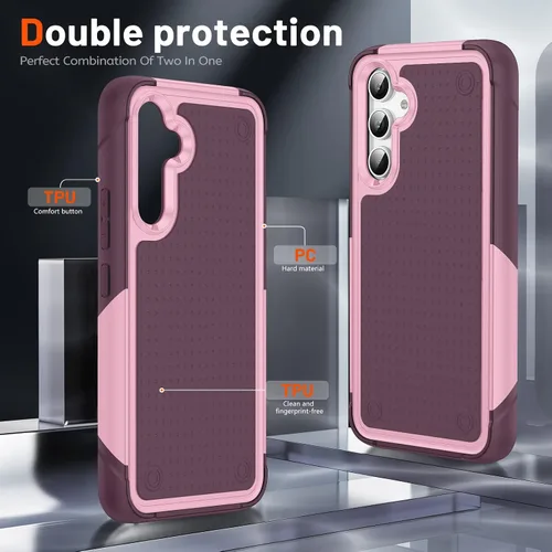 Vista 209 de Jeylly Compatible con Samsung Galaxy A22 5G Funda, Funda Samsung A22 5G con 2pcs protectores de pantalla de vidrio templado