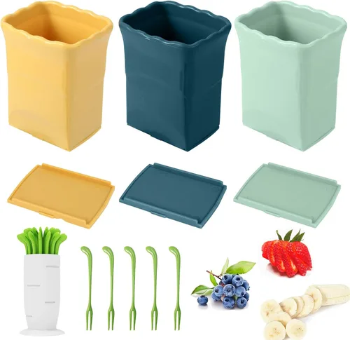 Vista 7 de 3 piezas Dokpod Cup Slicer de acero inoxidable fresa rebanadora de plátano cortadores de frutas multifuncionales suaves y verduras rebanadas