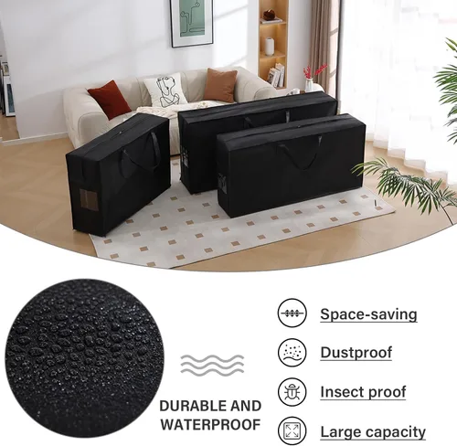 Vista 4 de Bolsa de almacenamiento plegable para colchón triple Durable Moving and Travel Storage Tote for 4 Inch Twin & Twin XL Folding Memory Foam