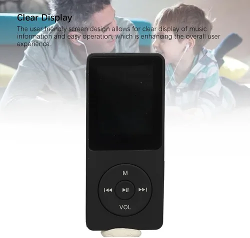Vista 4 de Reproductor de MP3 con Bluetooth, reproductor de música portátil de sonido de alta fidelidad con auriculares, dispositivo de música MP4 reproductor