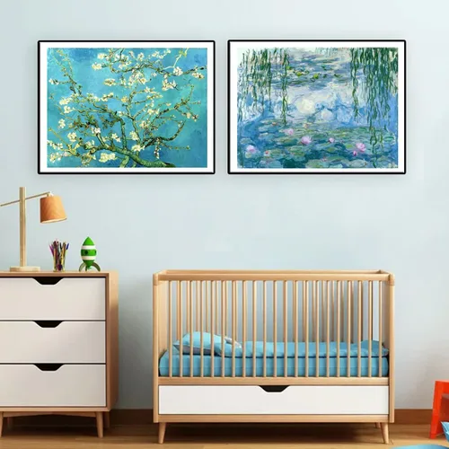Vista 6 de YAYOU 2 kits de pintura de diamantes 5D, pintura de paisaje de fama mundial, pintura de diamantes por números, para decoración de pared, 12 x 16