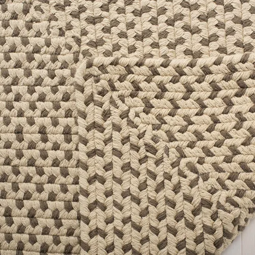 Vista 4 de SAFAVIEH Alfombra trenzada de 2'3"x14', beige y marrón BRD173A