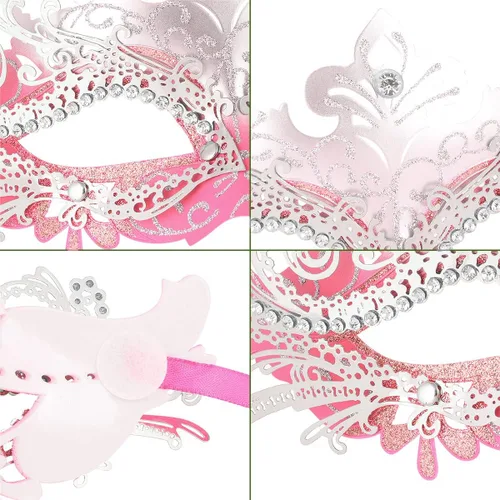 Vista 4 de Hoshin - Máscara para baile de máscaras, decoraciones de Mardi Gras, máscaras venecianas para mujer