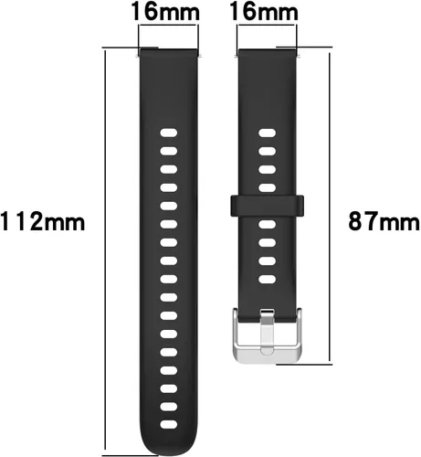 Vista 3 de Senter Banda de liberación rápida de silicona suave de 0.630 in para Huawei Watch Fit Mini Smart Watch