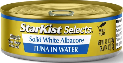 Vista 13 de StarKist Selects - Atún blanco blanco sin sal añadida, 4.5 onzas, paquete de 1 30g Protein Per Serving, Wild Caught, Canned Tuna, Gluten Free, Soy