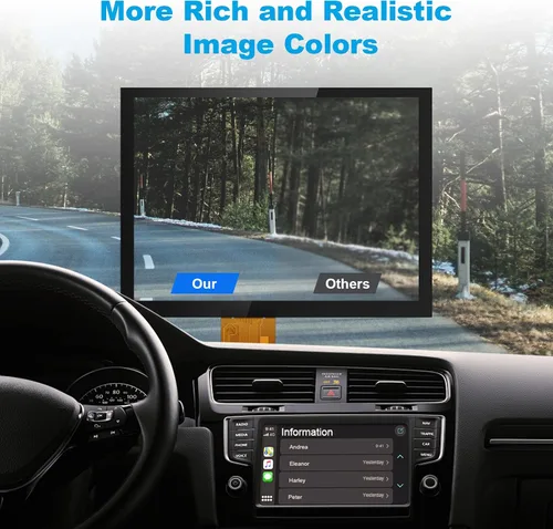 Vista 4 de Reemplazo profesional de 8.4 pulgadas Uconnect 4C UAQ LCD Monitor pantalla táctil, navegación por radio, nuevo reemplazo OEM apto para Jeep Dodge