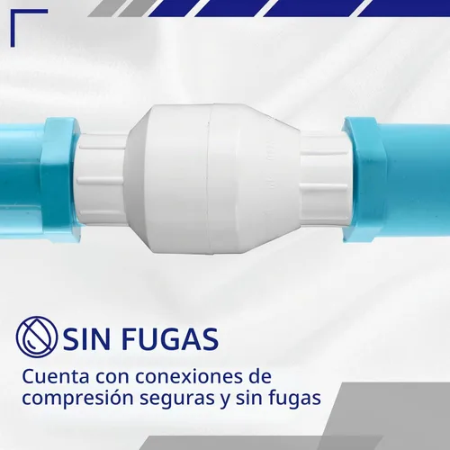Vista 4 de Geetery Válvula de Retención en Línea de PVC Conexiones con Solvente Plástico Blanco Prevención de Reflujo Accesorios de Tubería Check Socket
