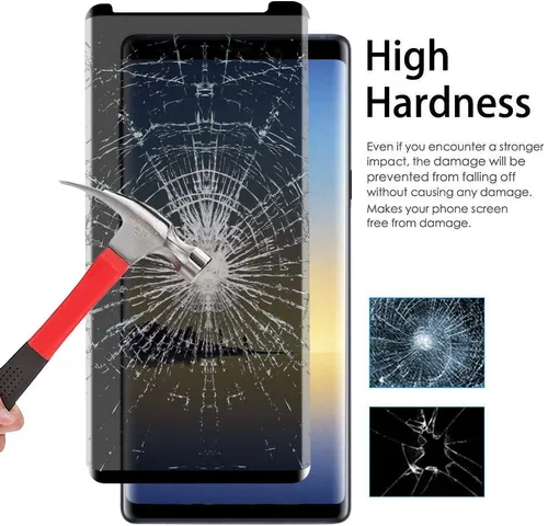 Vista 7 de AOKER - Protector de pantalla de privacidad para Galaxy Note 8 / Note 9, película de vidrio templado, borde curvado 3D, fácil de instalar, antiespía