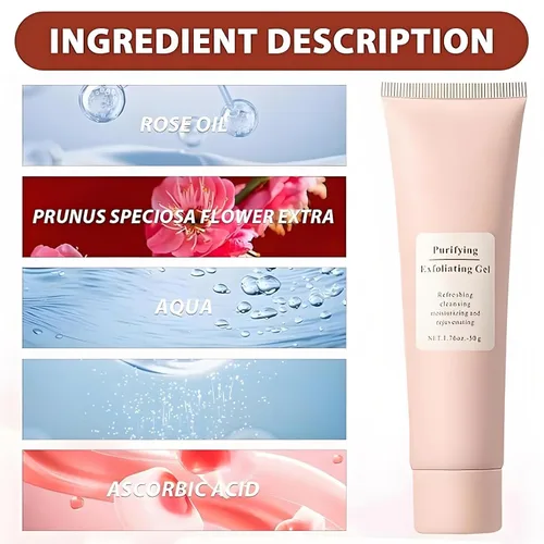 Vista 4 de Gel exfoliante purificador, limpiador facial hidratante, suave, limpiador para todo el cuerpo, limpia la suciedad y los aceites