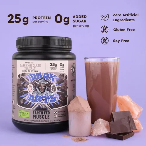Vista 3 de Earth Fed Muscle Dark Arts - Suero de chocolate negro salado, una porción