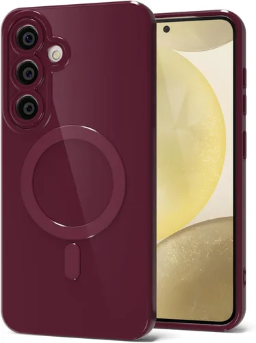 Vista 122 de Svanove Funda magnética de silicona para Samsung Galaxy S22, compatible con Magsafe, bonita funda para mujer, goma de gelatina brillante delgada