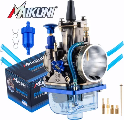 Vista 9 de QXBER Carburador Universal PWK de 21 mm para Motocicleta, Carburador de Potencia para Motores de 50 cc a 110 cc, Piezas de Carrera para ATV Quad