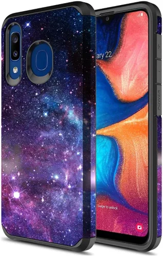Vista 12 de Rosebono - Funda compatible con Samsung Galaxy A20/A30/A50, funda rígida híbrida delgada, a la moda, linda funda de silicona colorida para Samsung