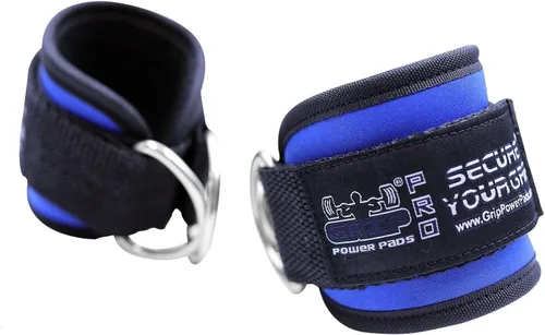 Vista 20 de Correas de tobillo para máquinas de cable con doble anillo en D, puños de neopreno premium ajustables para mejorar piernas, abdominales y glúteos