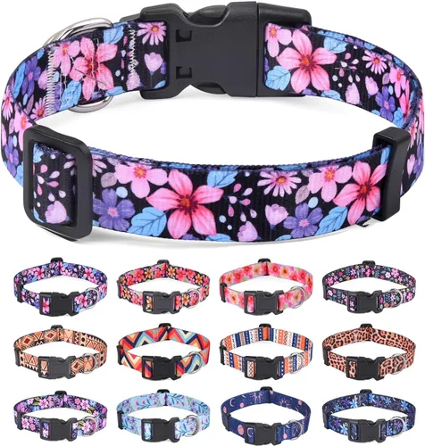 Vista 23 de Collar para Perros para Perros Pequeños y Gatos, Collar Suave y Cómodo para Mascotas para Perros Pequeños, Medianos y Grandes, Patrón Geométrico
