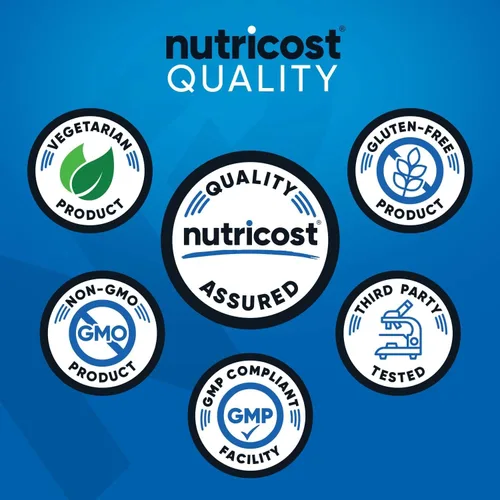 Vista 3 de Nutricost Polvo de pre-entrenamiento complejo (30 porciones, frambuesa azul) - Suplemento pre-entrenamiento con beta-alanina, taurina y aminoácidos