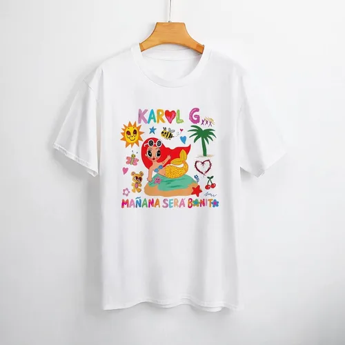 Vista 3 de Karols G Shirt Mananas seras Bonitos Camiseta para Mujer