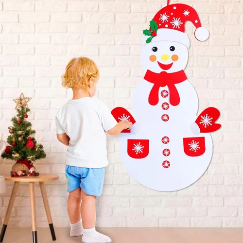 Vista 7 de Max Fun - Fieltro para cumpleaños, diseño para varias festividades Kit de manualidades de fieltro navideño para regalos de fiesta de Navidad e