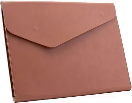 Vista 14 de Carpeta de archivos A4 de cuero PU Portafolio impermeable con cierre magnético invisible, color negro