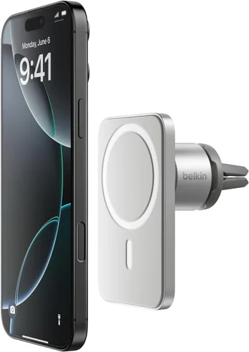 Vista 8 de Belkin MagSafe Vent Mount Pro - Soporte de teléfono compatible con MagSafe para automóvil - Soporte magnético inalámbrico para teléfono para iPhone