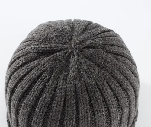 Vista 5 de Home Prefer Gorro de invierno para hombre, gorro de punto de vellón, gorro cálido para hombre y mujer