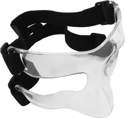 Vista 3 de Protector de nariz protector facial deportivo, protector facial de béisbol, fútbol, protección de nariz, material de policarbonato resistente