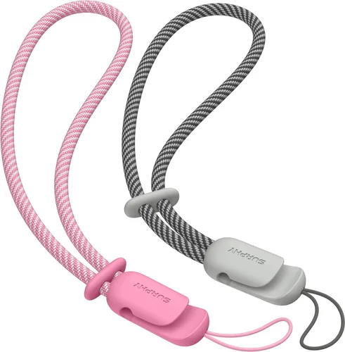 Vista 30 de SURPHY Paquete de 2 cordones de teléfono para funda de teléfono celular, correa de muñeca de teléfono para funda, correa de teléfono celular