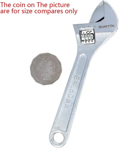 Vista 4 de Utoolmart Llave ajustable de apertura de longitud de 6 pulgadas 0.787 in con tratamiento superficial niquelado 1 unids
