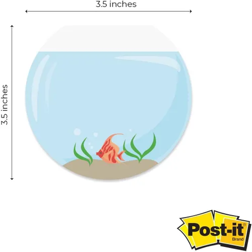 Vista 3 de Juego de 3 bloc de notas adhesivas redondas y planas con parte superior tropical, notas adhesivas coloridas de 3.5 pulgadas, 50 hojas por bloc