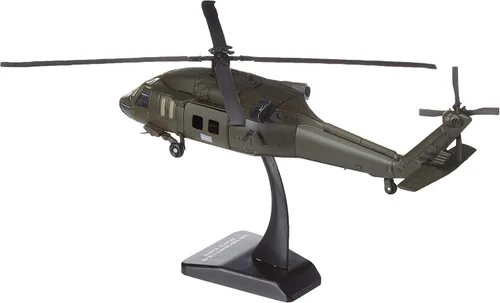 Vista 2 de Sky Pilot UH-60, negro halcón, Diecast, réplica de helicóptero a escala de 1:60