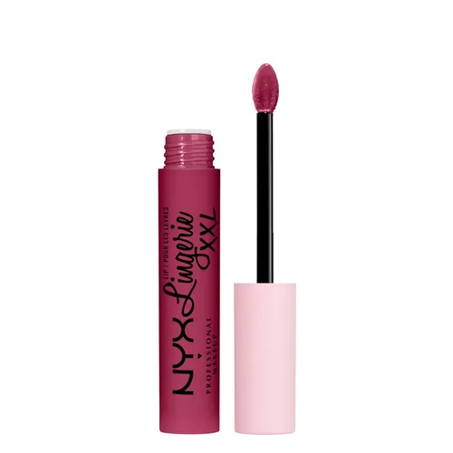 Vista 25 de Nyx - Maquillaje profesional; labial líquido de la línea Lingerie XXL, mate, Undress'd (Color rosa en tono desnudo)