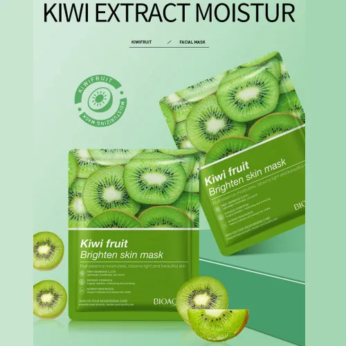 Vista 6 de BIOAQUA Extracto de flor de fruta Vitamina C Máscara facial Esencia vegetal Hidratante Fibra Membrana Paño Hidratante Profundo Cuidado de la Piel