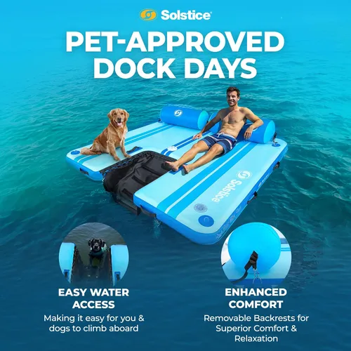 Vista 2 de SOLSTICE Inflatable Pup Plank, Dog Water Ramp for Boats & Docks, Boost Step