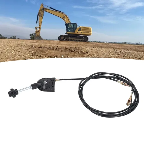 Vista 9 de Cable de acelerador manual de excavadora, cable de acelerador universal de 3,5 M, cable de control de motor de excavadora, tubo de PU de junta
