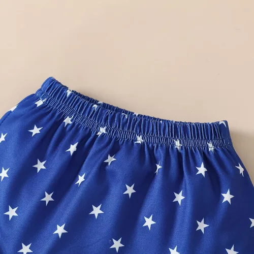 Vista 31 de Conjunto de camiseta y pantalones cortos para bebé niña del 4 de julio, camiseta y pantalones cortos para el Día de los Caídos
