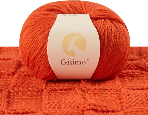 Vista 54 de 100% lana merino para tejer y ganchillo, hilo lujoso y suave de 6 cabos para tejer y crochet a mano, 1.76 oz/50 g, 127 yardas/116 metros