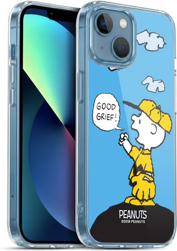 Vista 164 de Head Case Designs Funda de gel suave con licencia oficial de Peanuts Autumn Charlie Brown compatible con Apple iPhone 7 Plus/iPhone 8 Plus
