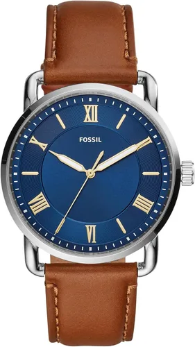 Vista 2 de Fossil Copeland - Reloj de cuarzo de acero inoxidable con correa de piel para hombre.