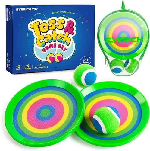 Vista 12 de Juego de pelota para lanzar y atrapar, juego de bolas adhesivas mejoradas para niños y niños pequeños, resistente y resistente al agua, juguete