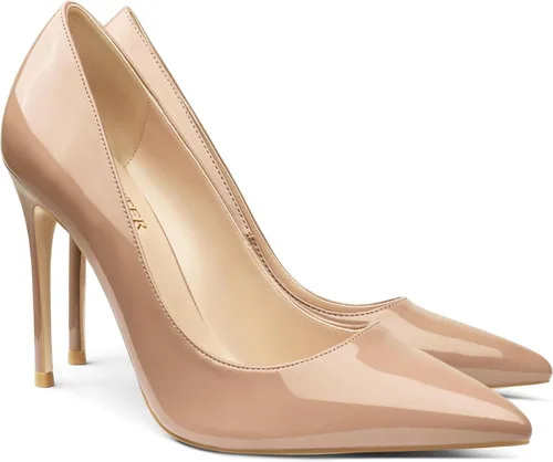Vista 19 de COLETER Zapatos de vestir con punta puntiaguda de 4 pulgadas para mujer 02 negro