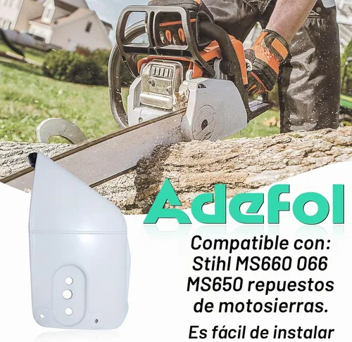 Vista 2 de Adefol Kit de cubierta de piñón de embrague para Stihl MS660 066 MS650 Pieza de repuesto con espigas de perro de tala Tuerca de barra colectora