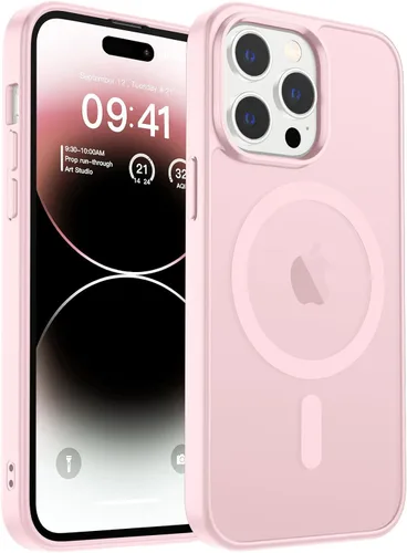 Vista 298 de zapica Funda magnética para iPhone Air, con protector de pantalla de vidrio templado, compatible con MagSafe, translúcida mate, a prueba de golpes