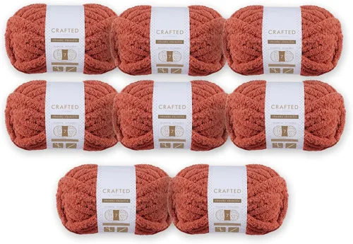 Vista 49 de Crafted By Catherine Hilo de Chenille Grueso - Paquete de 2 (8 oz / 227 g, 31.7 Yardas Cada Madeja), Beige, Calibre 7 Jumbo