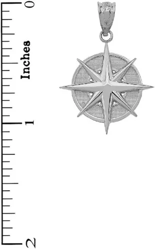 Vista 7 de Collar con dije de símbolo de estrella celestial de estrella del norte de oro de 10 quilates certificado